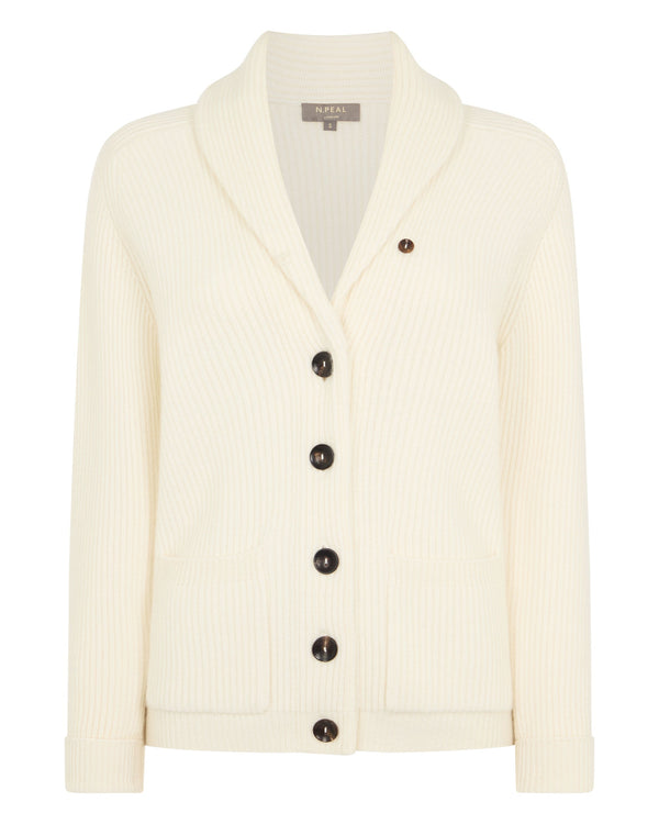 N.Peal Women's Kensington Cashmere Cardigan New Ivory White