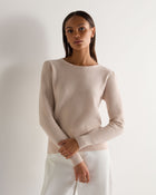 Women's Tuck Stitch Cashmere Jumper Dusk Pink