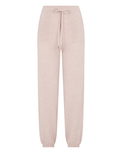 N.Peal Women's Cashmere Cuffed Lounge Trouser Ecru White