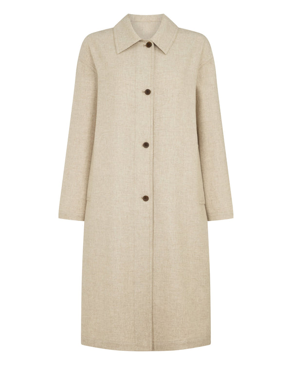 N.Peal Women's Woven Cashmere Coat Beige Brown