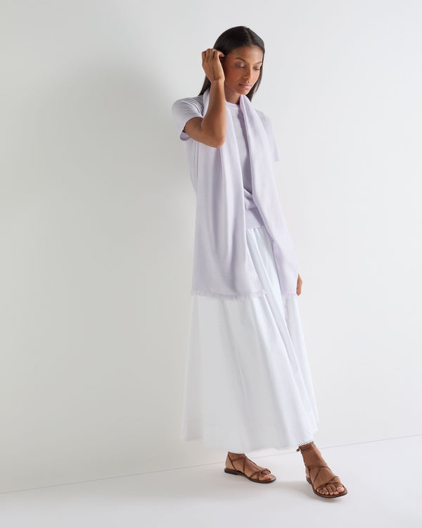 N.Peal Women's Pashmina Cashmere Stole Lavender Purple