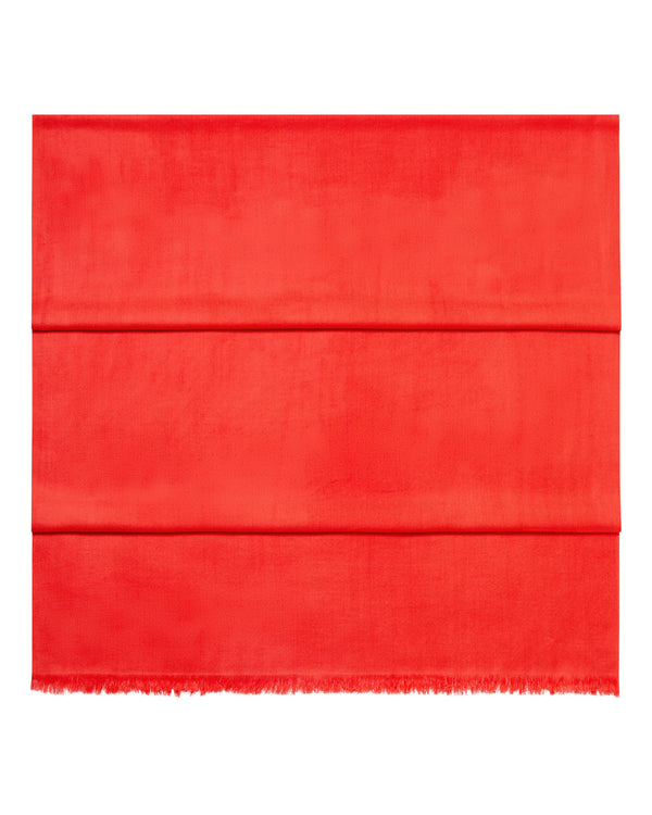N.Peal Women's Pashmina Cashmere Shawl Tomato Red