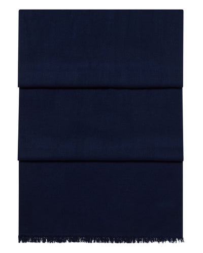 N.Peal Women's Ultrafine Pashmina Cashmere Shawl Deep French Blue
