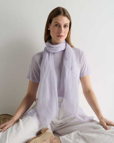 N.Peal Women's Ultrafine Pashmina Cashmere Shawl Lavender Purple