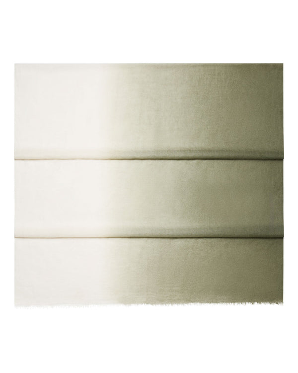 N.Peal Women's Dip Dye Cashmere Scarf Olive Green