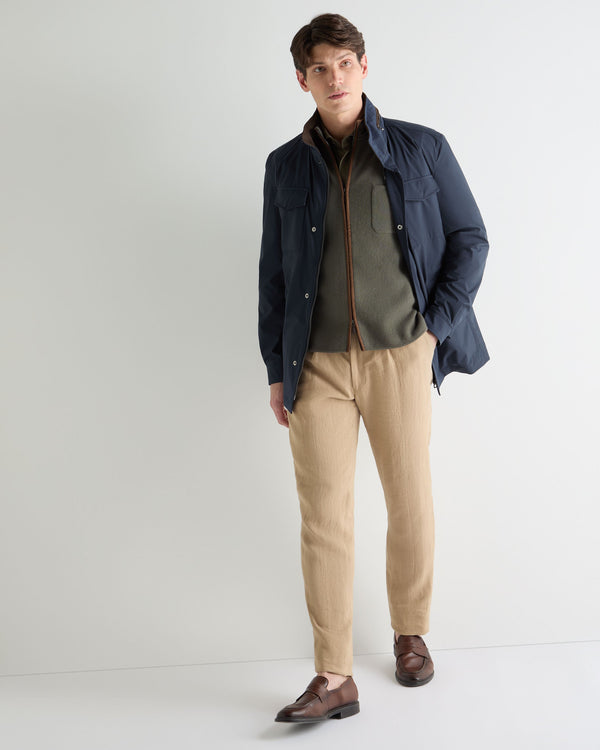 N.Peal Men's Shaftesbury Cashmere Gilet Olive Green