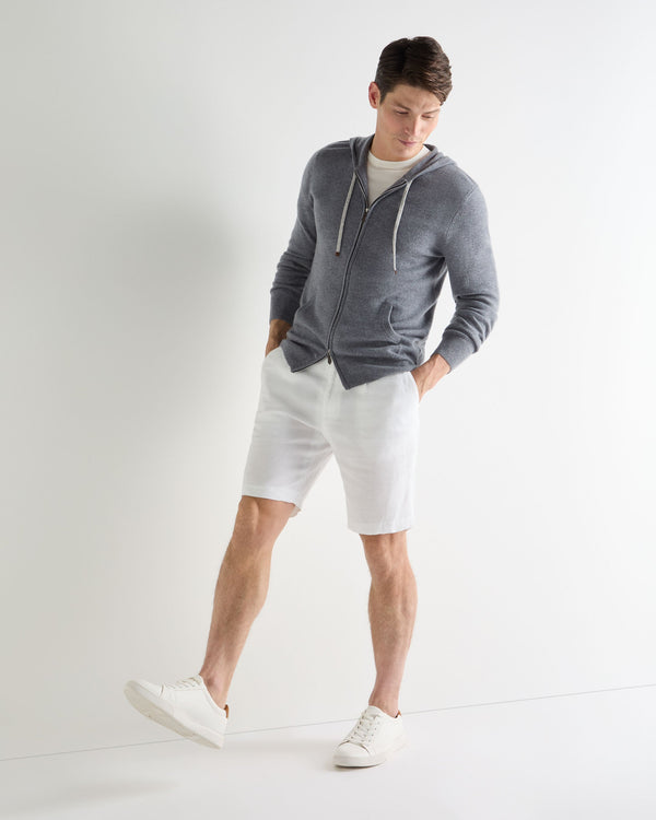 N.Peal Men's Ladbroke Cashmere Hoodie Ash Grey