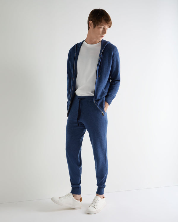 N.Peal Men's Ladbroke Cashmere Jogger Bright Denim Blue