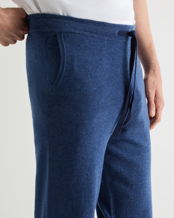 N.Peal Men's Ladbroke Cashmere Jogger Bright Denim Blue