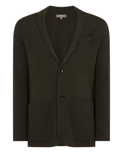 N.Peal Men's Marlborough Fine Gauge Cashmere Jacket Arabica Khaki Green