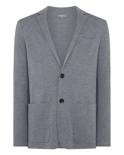 N.Peal Men's Marlborough Fine Gauge Cashmere Jacket Graphite Grey