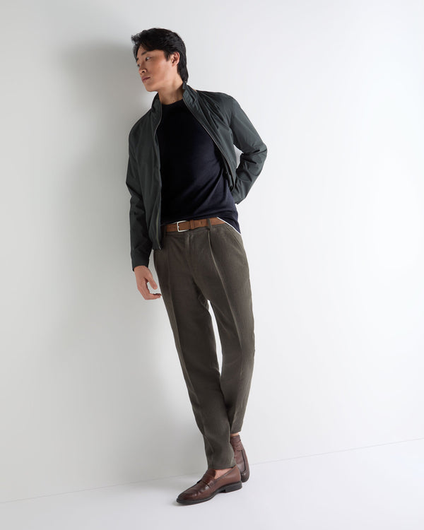 N.Peal Men's Newquay Cotton Cashmere T-Shirt Navy Blue