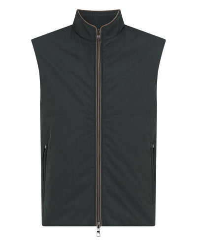 N.Peal Men's Belgravia Weatherproof Gilet Dark Green