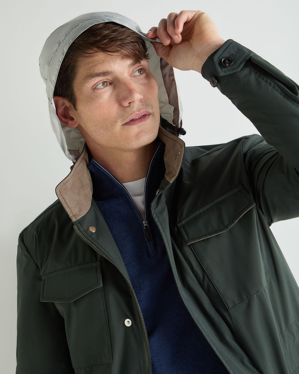 N.Peal Men's Hampton Weatherproof Jacket Dark Green