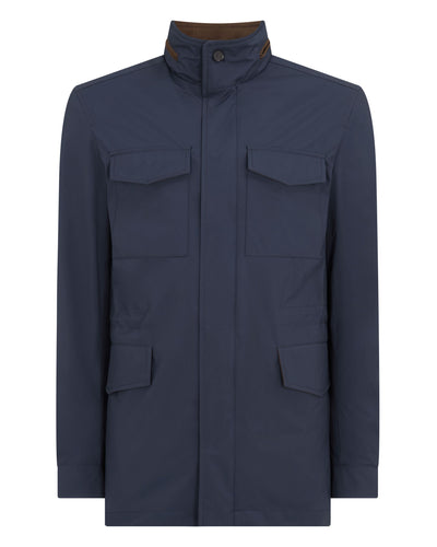 N.Peal Men's Hampton Weatherproof Jacket Navy Blue