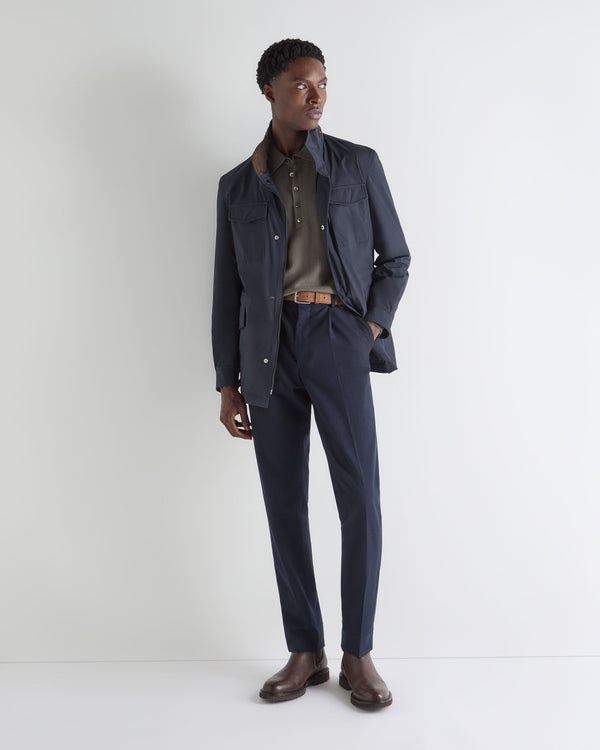 N.Peal Men's Hampton Weatherproof Jacket Summer Navy Blue