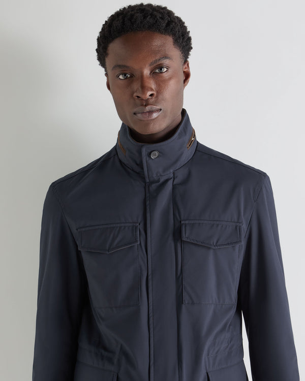 N.Peal Men's Hampton Weatherproof Jacket Navy Blue