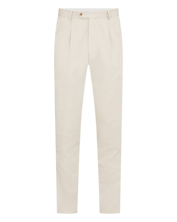 N.Peal Mens Atrani Cotton Trousers Stone Brown