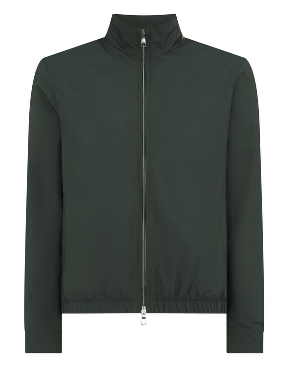N.Peal Men's Microfibre Blouson Jacket Dark Green