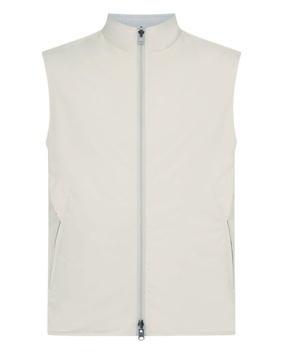 N.Peal Men's Reversible Gilet Beige Brown