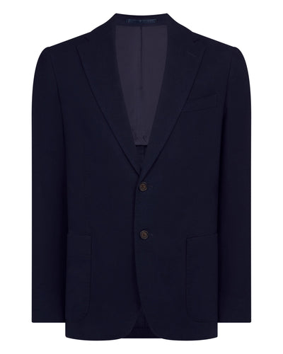 N.Peal Men's Monaco Flannel Cotton Jacket Navy Blue