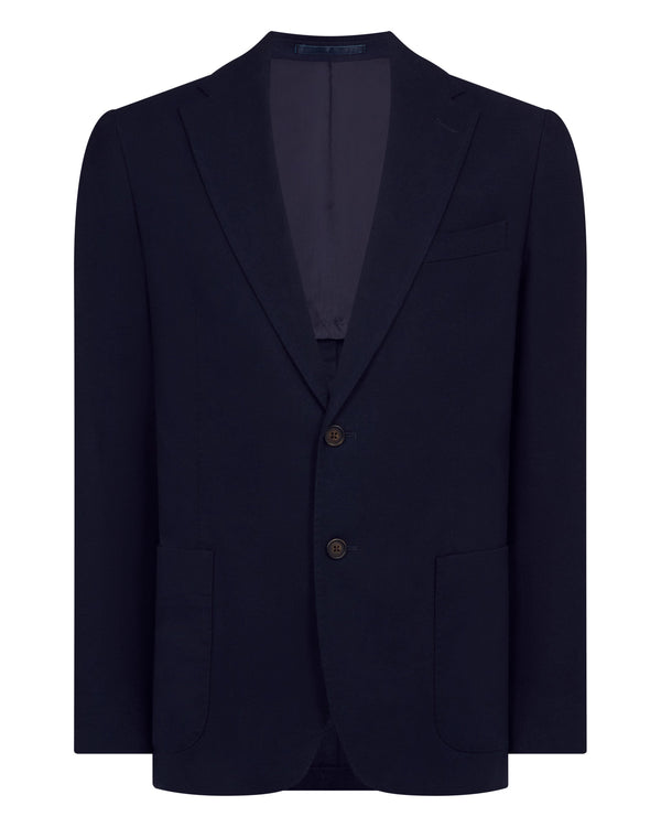 N.Peal Men's Monaco Flannel Cotton Jacket Navy Blue