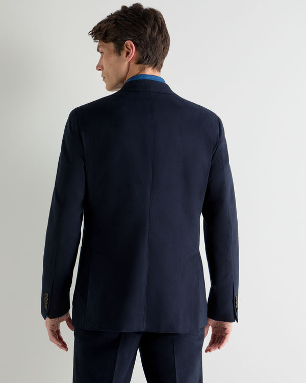 N.Peal Men's Monaco Flannel Cotton Jacket Navy Blue