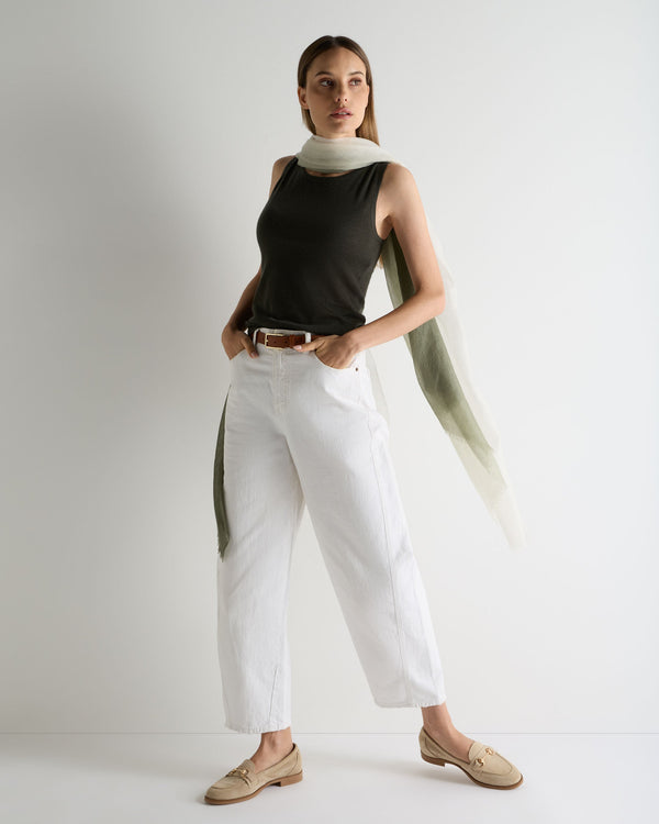 N.Peal Women's Ella Superfine Cashmere Shell Top Arabica Khaki Green