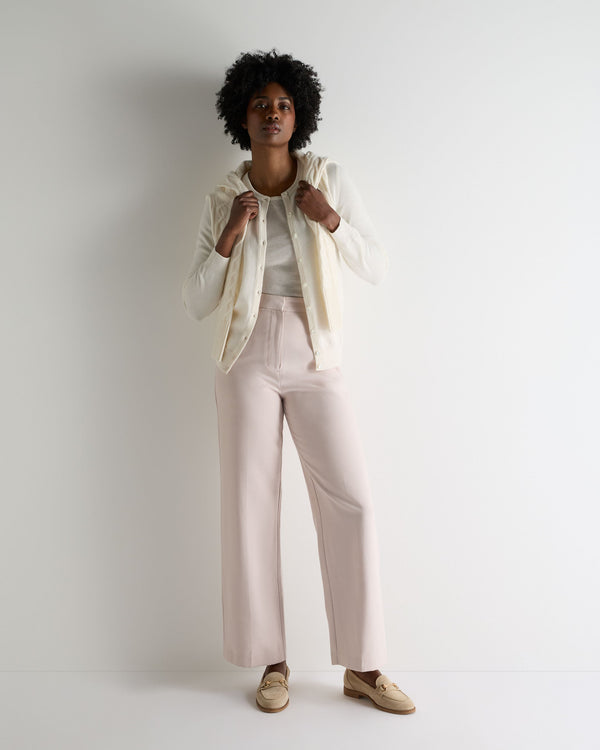 N.Peal Women's Olivia Round Neck Cashmere Cardigan New Ivory White