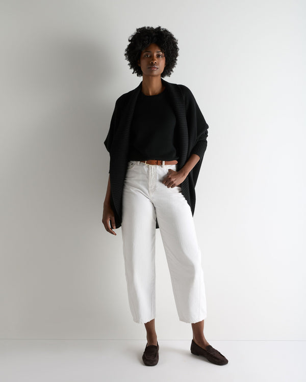 N.Peal Women's Milly Classic Cashmere T-Shirt Black