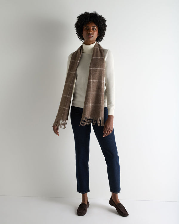 N.Peal Women's Luna Roll Neck Cashmere Jumper New Ivory White