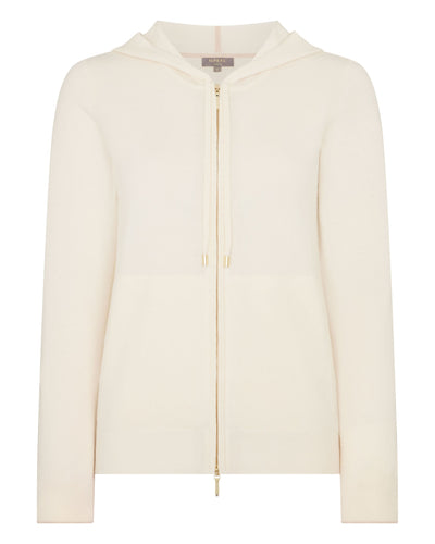 N.Peal Women's Ada Cashmere Hoodie New Ivory White