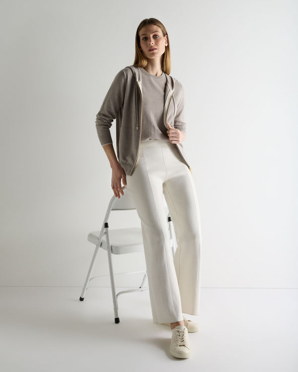 N.Peal Women's Ada Cashmere Hoodie Oat Grey