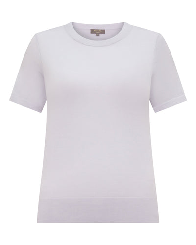 N.Peal Women's Isla Superfine Cashmere T-Shirt Lavender Purple