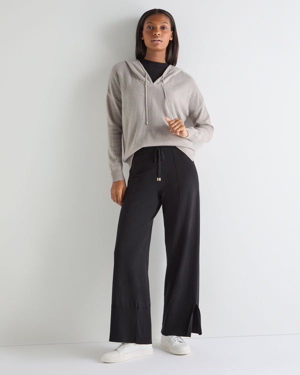 N.Peal Women's Cotton Cashmere Trouser Black