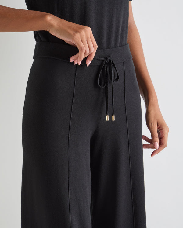 N.Peal Women's Cotton Cashmere Trouser Black