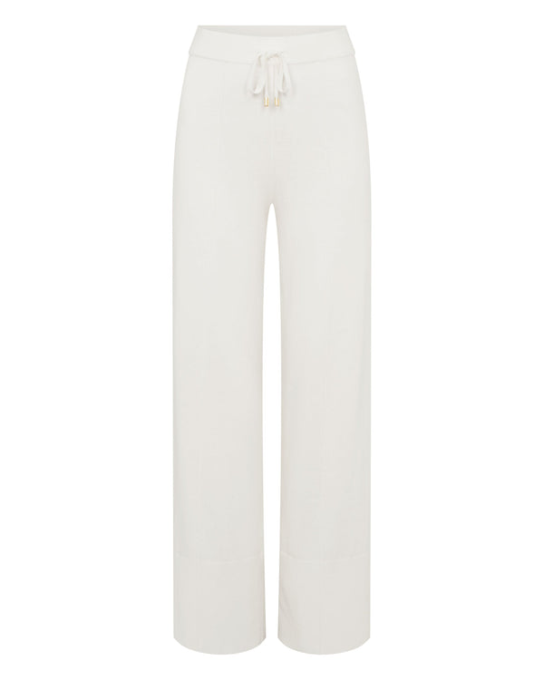 N.Peal Women's Cotton Cashmere Trouser New Ivory White