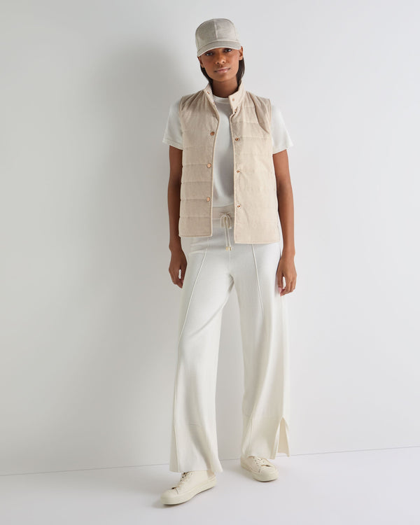 N.Peal Women's Cotton Cashmere Trouser New Ivory White