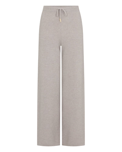 N.Peal Women's Honeycomb Knit Cashmere Trouser Oat Grey