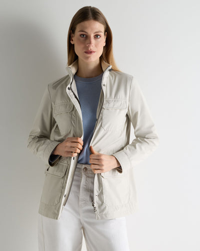 N.Peal Women's Avola Weatherproof Jacket Stone Brown