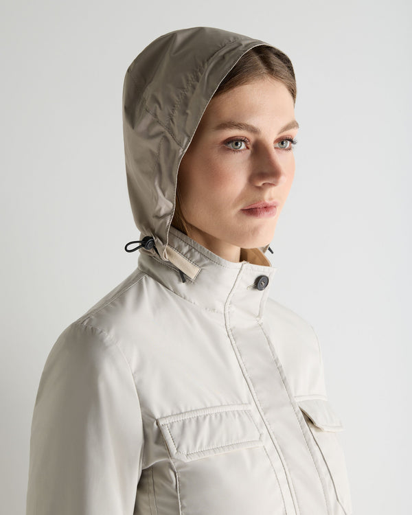 N.Peal Women's Avola Weatherproof Jacket Stone Brown