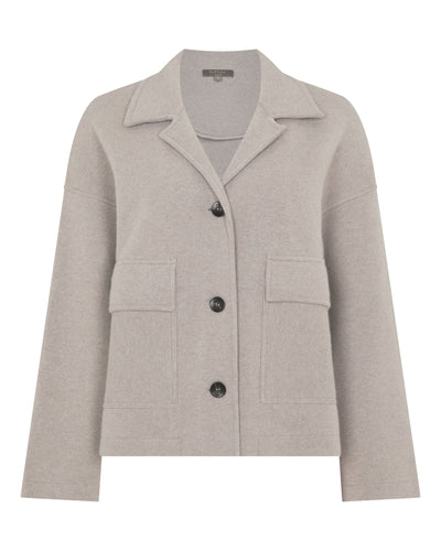 N.Peal Women's Safari Milano Cashmere Jacket Oat Grey