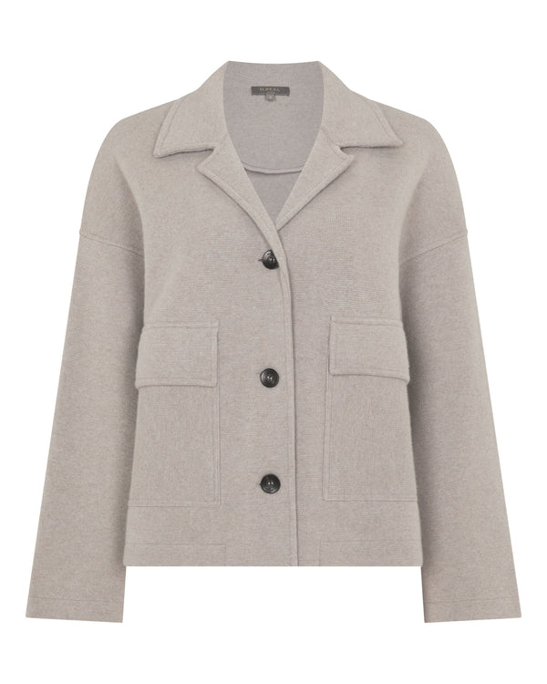 N.Peal Women's Safari Milano Cashmere Jacket Oat Grey
