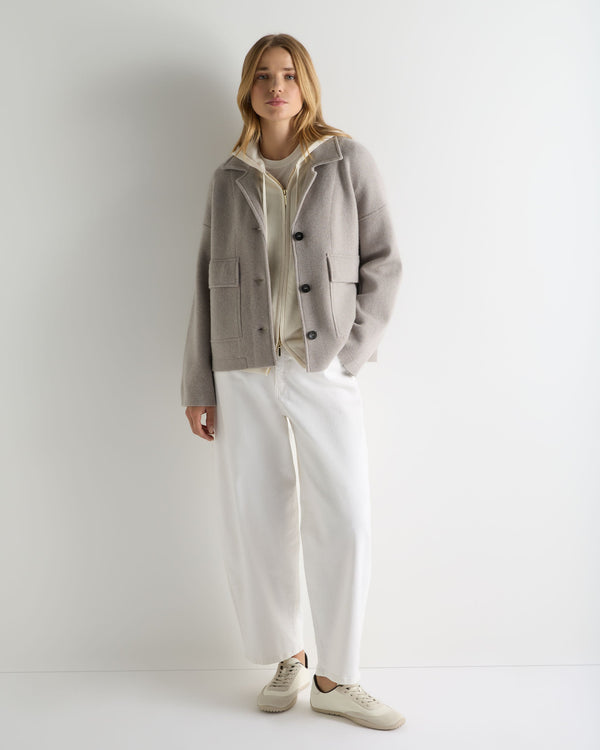 N.Peal Women's Safari Milano Cashmere Jacket Oat Grey
