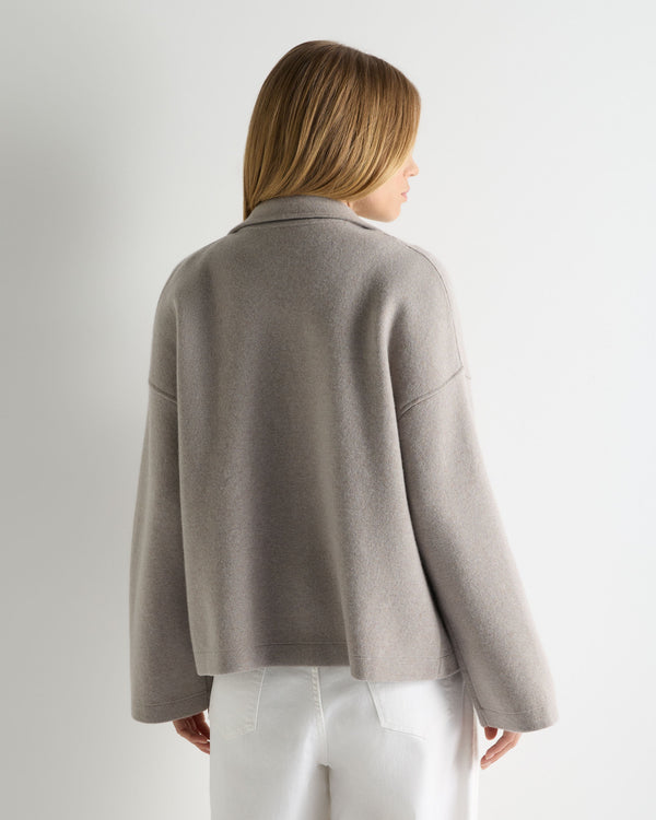 N.Peal Women's Safari Milano Cashmere Jacket Oat Grey
