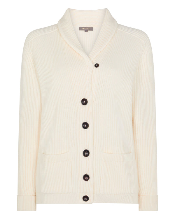 N.Peal Women's Kensington Cashmere Cardigan New Ivory White