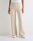 Women's Double Faced Cotton Blend Trousers Sandstone Brown