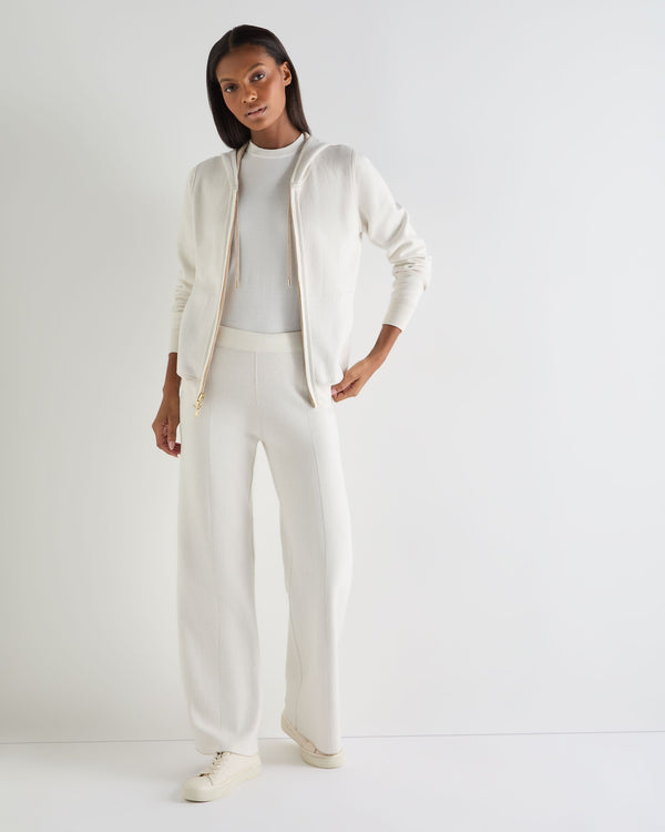 N.Peal Women's Double Faced Cotton Blend Trousers Sandstone Brown