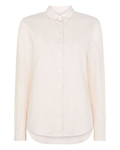 N.Peal Women's Rochelle Linen Shirt Stone Brown