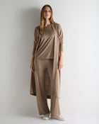 Women's Roche Silk Blend Cardigan Mink Brown